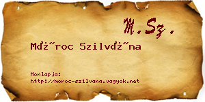 Móroc Szilvána névjegykártya